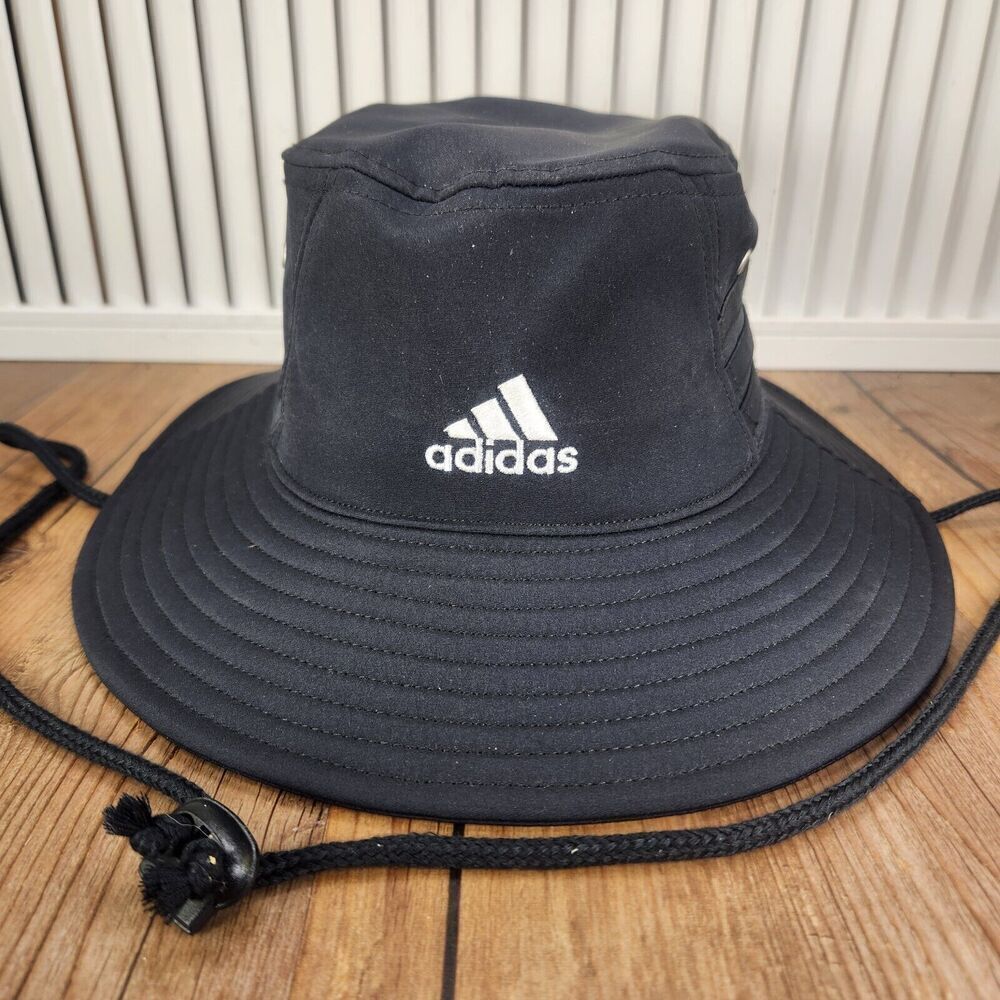 Adidas Aeroready Victory Bucket Hat Black Sun Protection Outdoor One Size Hiking - Picture 3 of 13